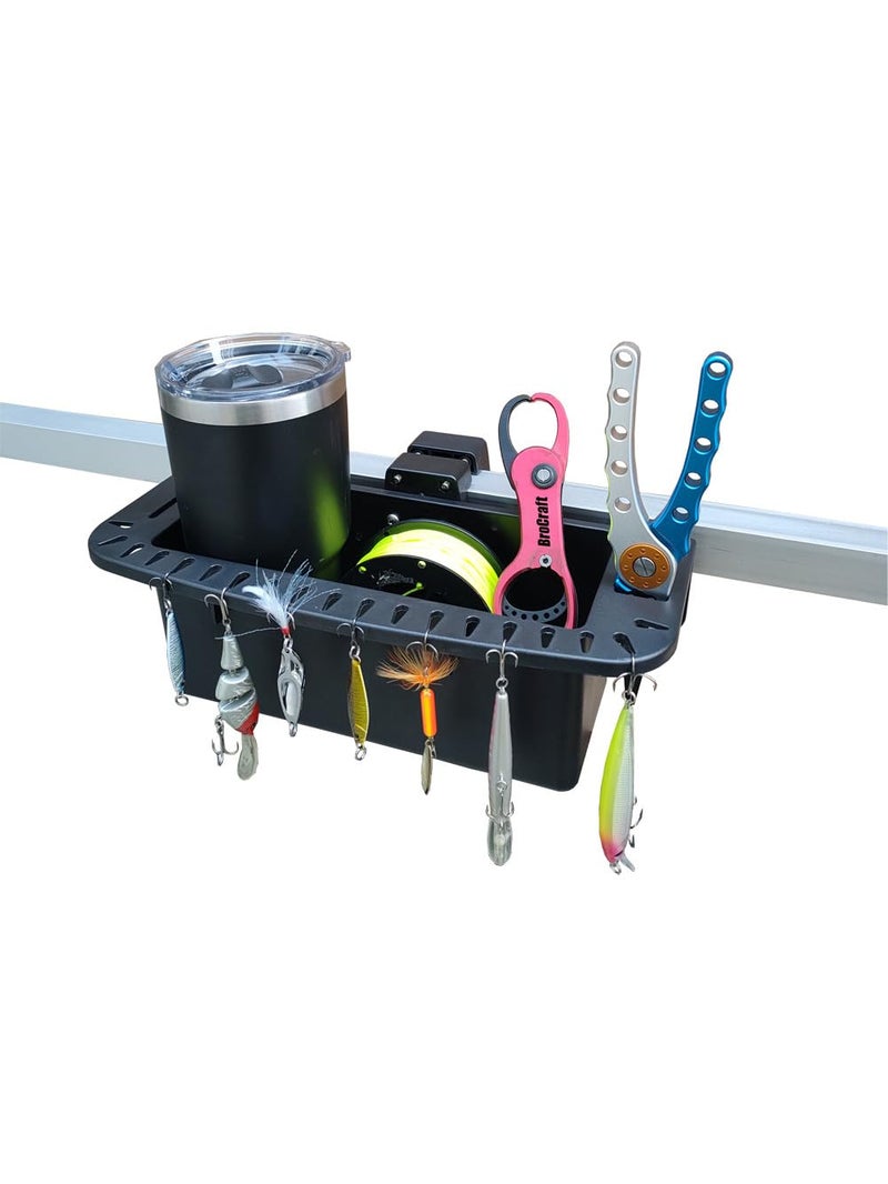 Brocraft Pontoon Boat Marine Caddy/Pontoon Boat Cockpit Organizer/Square Rail Boat Storage Box/Pontoon Boat Cup Holder - Image 1